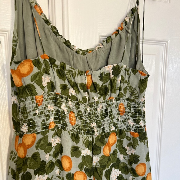 Reformation Green and Orange Midi Dress - Picture 7 of 8